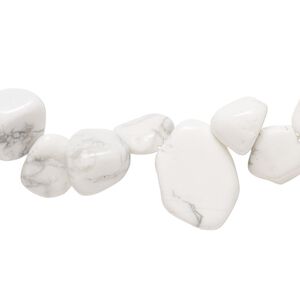 Howlite 1pkg1, top-drilled chip bead natural 15.5-16 inch medium