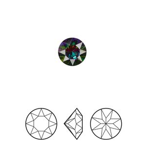 Chaton 4pk crystal electra foil back, Crystal Passions&reg; 8.16-8.41mm round SS39 1088