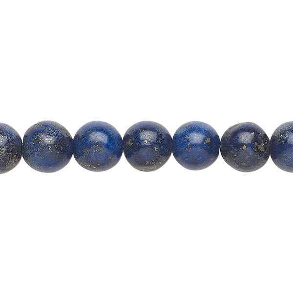 Lapis lazuli 1pkg1, round bead, 15 inch 7-8mm image number 0
