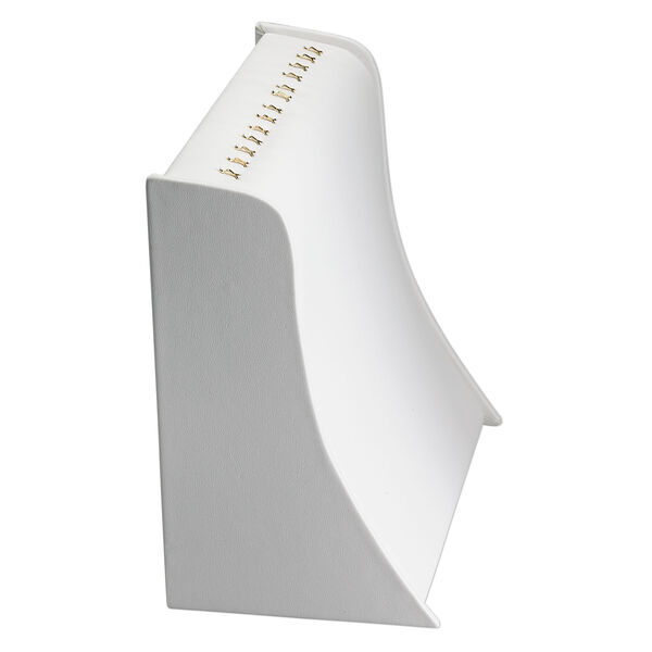 Display, bracelet, leatherette, white, 8 x 4-1/2 x 7-1/2 inches. Sold individually. image number 1
