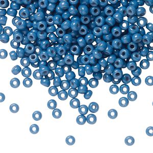 Seed bead, Miyuki, glass, pkg/50g, #8 rocaille, Duracoat&reg; opaque outside dyed juniper, (RR-4485).