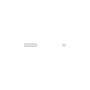 Bead 1pkg0.25troyoz sterling silver, 6x1.5mm tube