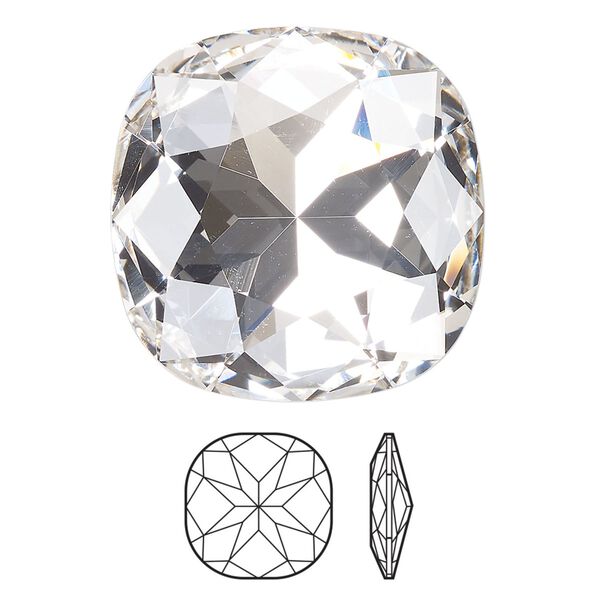 Fancy stone 24pk crystal foil back, Swarovski&reg; 27mm cushion 4487 image number 0