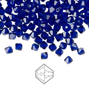 Bead 720pk cobalt blue, Preciosa Czech crystal 4mm bicone