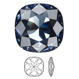 Fancy stone 24pk denim blue foil back, Swarovski&reg; 27mm cushion 4487