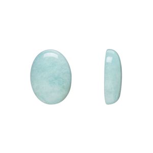 Amazonite 1pkg1, calibrated oval cab natural 16x12mm
