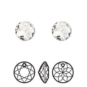 Drop 2pk crystal, Crystal Passions&reg; 10mm pendant classic cut 6430