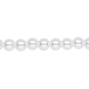 Pearl 1pk white, Celestial Crystal&reg; 6mm round 15.5-16 inch