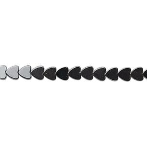 Hemalyke&trade; 1pkg1, flat heart bead 15.5-16 inch 4mm