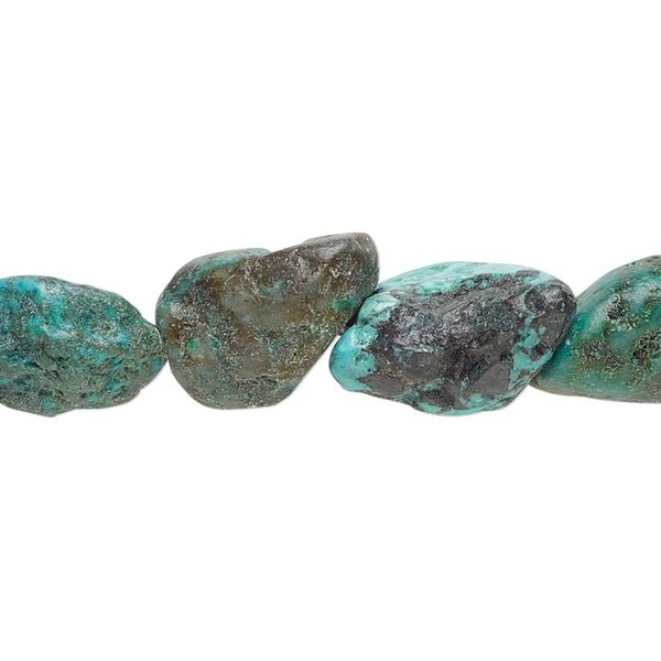 Turquoise 1pkg1, nugget bead 15 inch medium image number 0