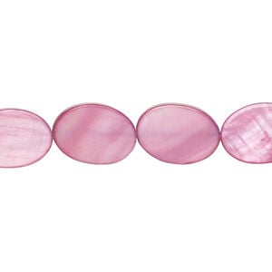 Mother-of-pearl shell 1pkg1, flat oval bead 15 inch plum 14x10mm-15x11mm