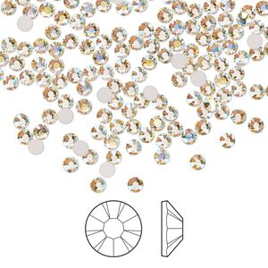 Flat back 1440pk light gold quartz AB foil back, Preciosa MAXIMA Czech crystal rhinestone 2.5-2.7mm chaton rose round SS9