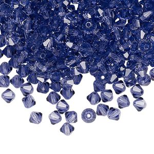 Bead 720pk tanzanite, Preciosa Czech crystal 4mm bicone