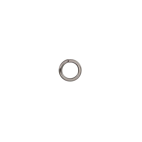 Jump ring 1pkg500 stainless steel, 7mm round, 18 gauge / 5.1mm inside diameter image number 0