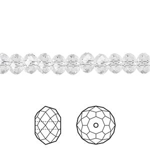Bead 360pk crystal, Swarovski&reg; 6x4mm rondelle 5040