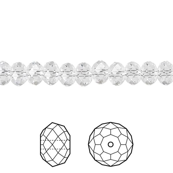 Bead 360pk crystal, Swarovski&reg; 6x4mm rondelle 5040 image number 0