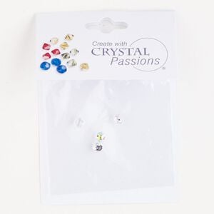 Fancy stone 4pk crystal CAL VZ AB, Crystal Passions&reg; 4mm ball 4869