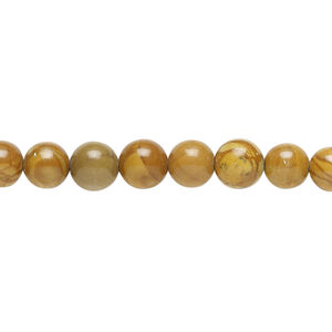 Tigerskin "jasper" 1pkg1, round bead natural, 15.5 inch 6-7mm