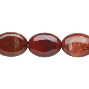 Red rainbow jasper 1pkg1, flat oval bead natural 15.5-16 inch 18x13mm