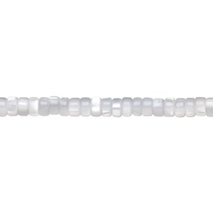 Mother-of-pearl shell 1pkg1, heishi bead 15.5 to 16 inch grey 3x2mm