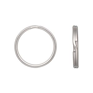 Key ring 1pkg20 stainless steel, 20mm round, 16.5mm inside diameter