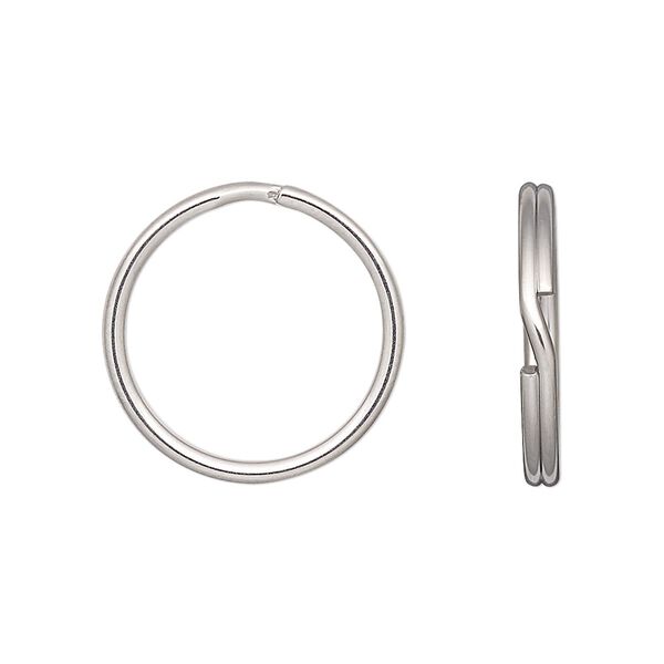 Key ring 1pkg20 stainless steel, 20mm round, 16.5mm inside diameter image number 0