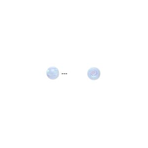 Bead, "opal" (silica and epoxy) (man-made), light blue, 4mm half-drilled round. Sold per pkg of 2.