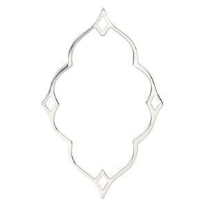 Focal, Amoracast&reg;, sterling silver, 38x24mm nimbus marquise. Sold individually.