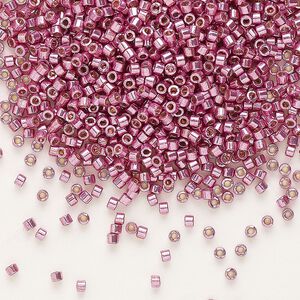 Seed bead, Delica&reg; 1pkg7.5g glass, #11 round, Duracoat&reg; opaque galvanized dusty orchid / outside dyed (DB-1848)