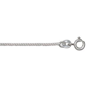 Chain 1pkg1 sterling silver foxtail, 1.3mm round / mixed clasp, Gossamer&trade; 24 inch