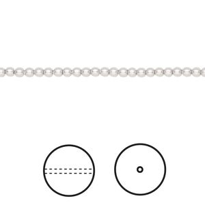 Pearl 1000pk light grey, Swarovski&reg; 2mm round 5810