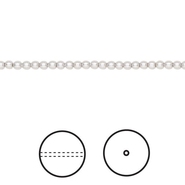 Pearl 1000pk light grey, Swarovski&reg; 2mm round 5810 image number 0
