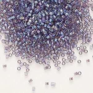 Seed bead, Delica&reg;, glass, pkg/50g, #11 round, translucent rainbow light amethyst (DB-1245).
