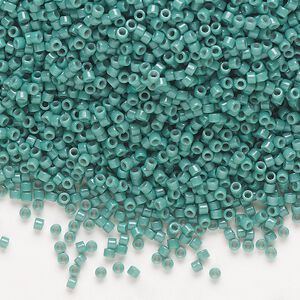 Seed bead, Delica&reg;, glass, pkg/7.5g, #11 round, Duracoat&reg; opaque outside dyed eucalyptus (DB-2131).
