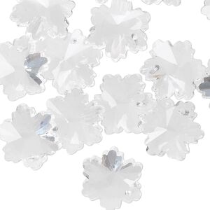 Drop 16pk clear, Celestial Crystal&reg; 14x13mm snowflake