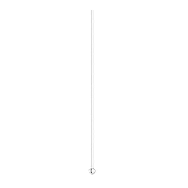 Head pin 1pkg10 sterling silver, 1.5 inch / 1.5mm ball tip, 24 gauge image number 0