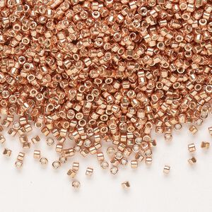 Seed bead, Delica&reg;, glass, pkg/250g, #11 round, opaque galvanized muscat (DB-0434).