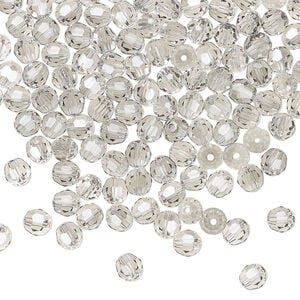 Bead 1pkg12 crystal urban grey, Crystal Passions&reg; 4mm round 5000