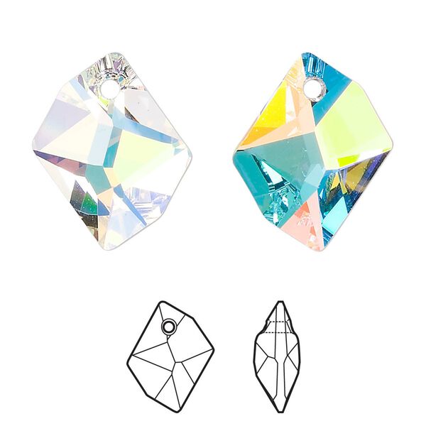 Drop 72pk crystal AB, Swarovski&reg; 20x16mm pendant cosmic 6680 image number 0