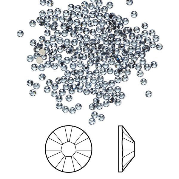 Flat back 1440pk denim blue foil back, Swarovski&reg; 1.7-1.9mm rose round SS5 2058 image number 0