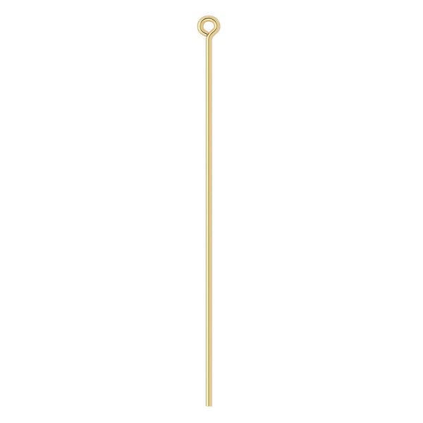 Eye pin 1pkg10 14Kt gold-filled, 2.187 inch, 21 gauge image number 0
