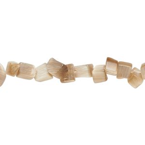 Bead, cat's eye glass (fiber optic glass), sand, small chip. Sold per 32-inch strand.