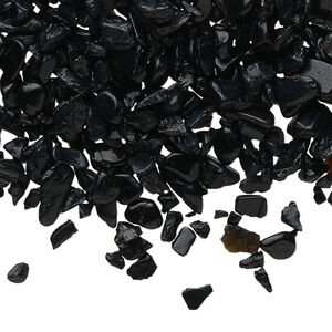 Black tourmaline 1pkg1lb, undrilled inlay chip natural mini