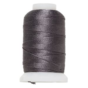 Thread, Purely Silk&trade;, dark grey, size FF. Sold per 115-yard spool.
