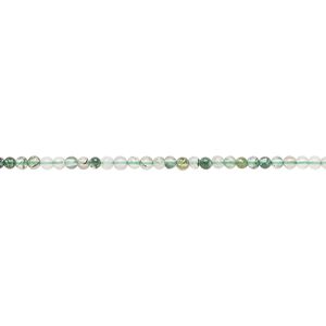 Moss agate 1pkg1, round bead natural 15.5-16 inch 2mm