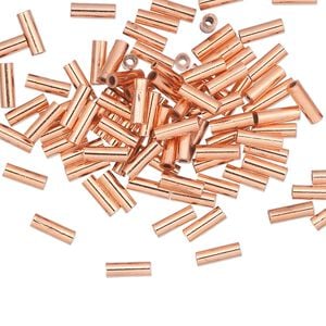 Crimp 1pkg100 copper, 6x2mm seamless tube / 1.2mm inside diameter
