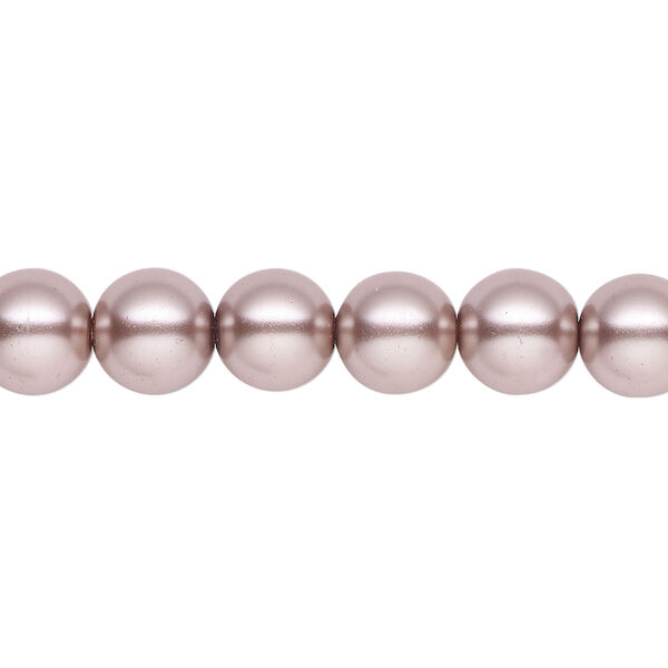 Pearl 1pk platinum, Celestial Crystal&reg; 8mm round 15.5-16 inch image number 0