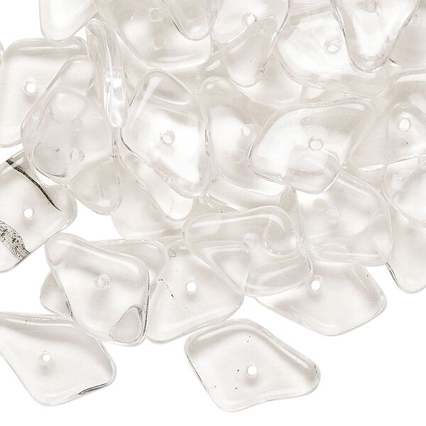 Bead, Czech glass, transparent clear, extra-large chip. Sold per 1-ounce pkg. image number 0