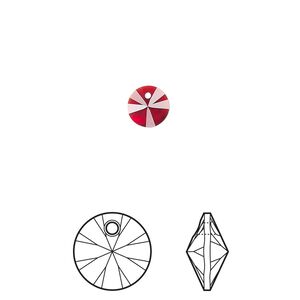 Drop 720pk Siam, Swarovski&reg; 6mm pendant mini disk 6428