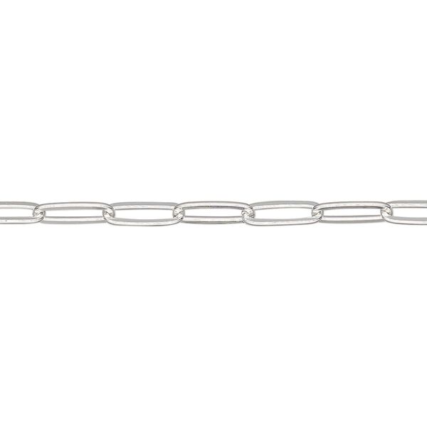 Chain 1pkg1 sterling silver paperclip, 3mm, 5 foot unfinished image number 0